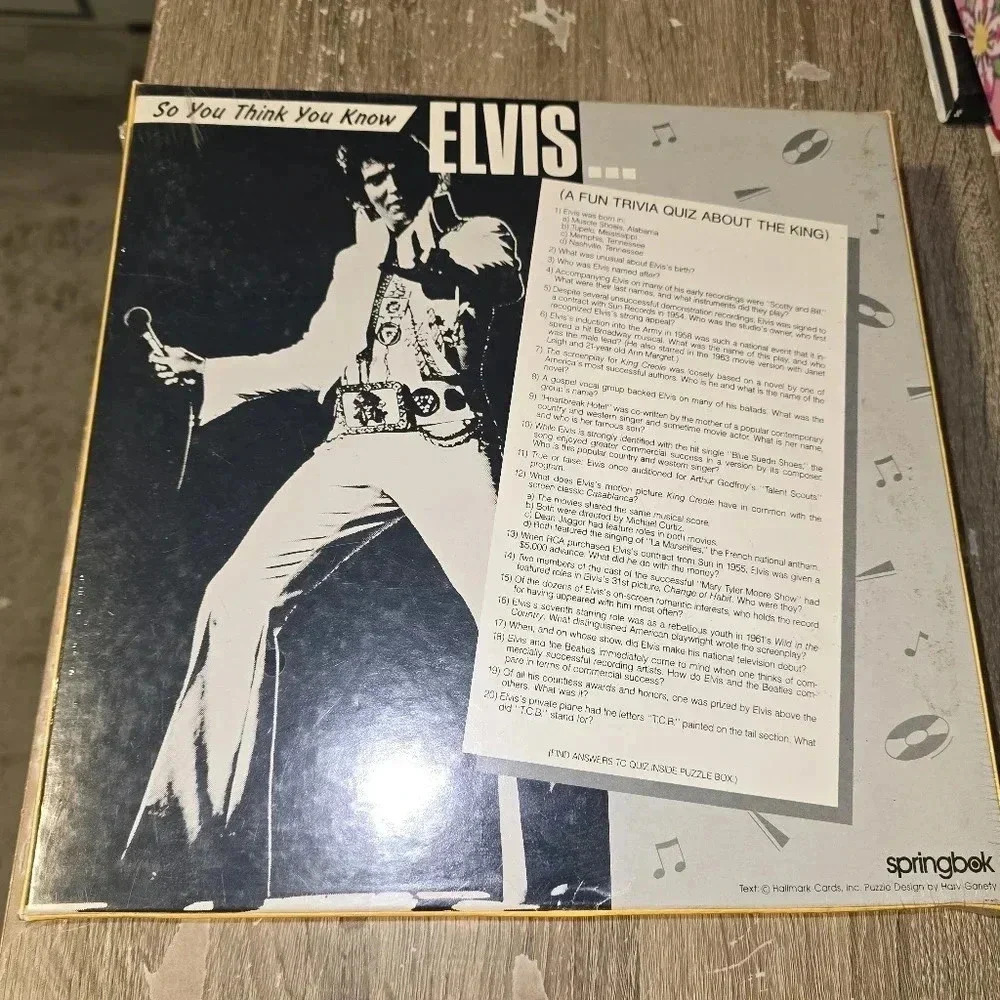 New Old Stock NOS Vintage Elvis Puzzle Factory Sealed Springbok 1000 Piece - Picture 3 of 8